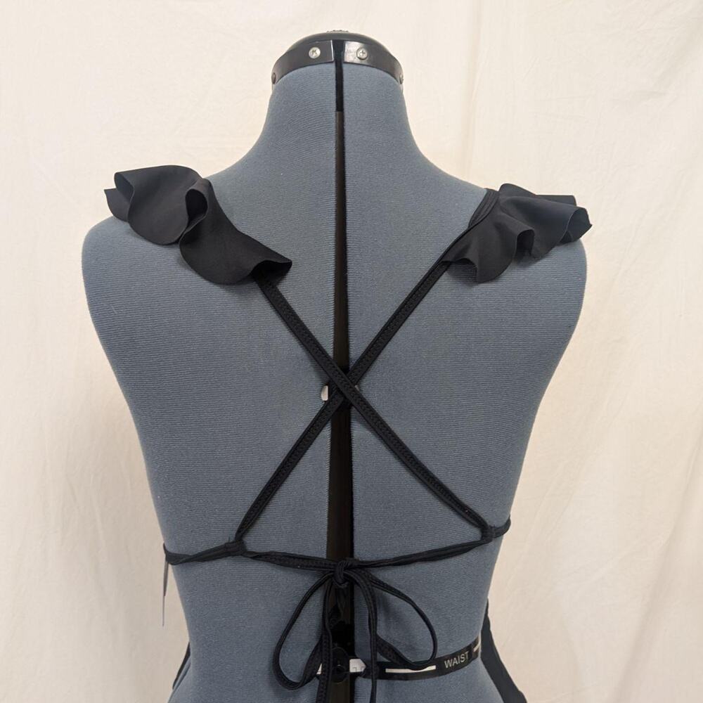 NWT Black Ruffle‑Strap One‑Piece Swimsuit, size L - Picture 4 of 8